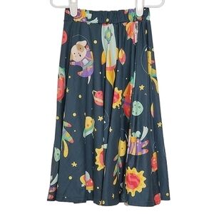 K1239 * Sparkledots Skirt Space Animals Size 6XL Age 14-16T